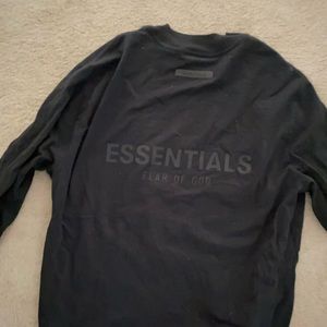 Essentials black jersey shirt